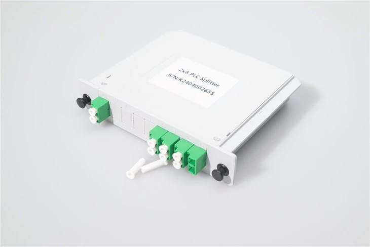 2*8 PLC Fiber Optic Splitter Cassette SC APC