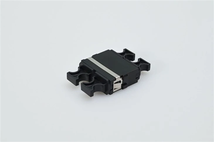MTP®/MPO-8/12/24 Black Fiber Optic Adapter/Coupler With Flange, Key Up To Down